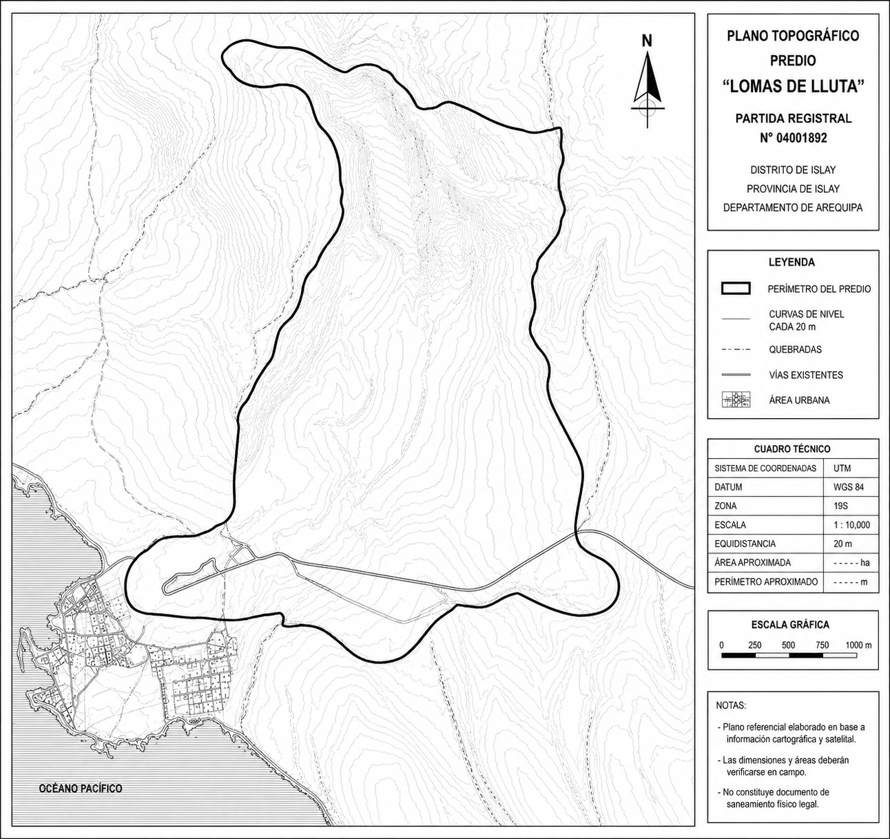 DESCARGA EL PLANO TOPOGRÁFICO – LOMAS DE YUTA, AREQUIPA Accede al Plano Topográfico del Predio “Lomas de Yuta”, preparado para consulta territorial elaborado a base de information publica